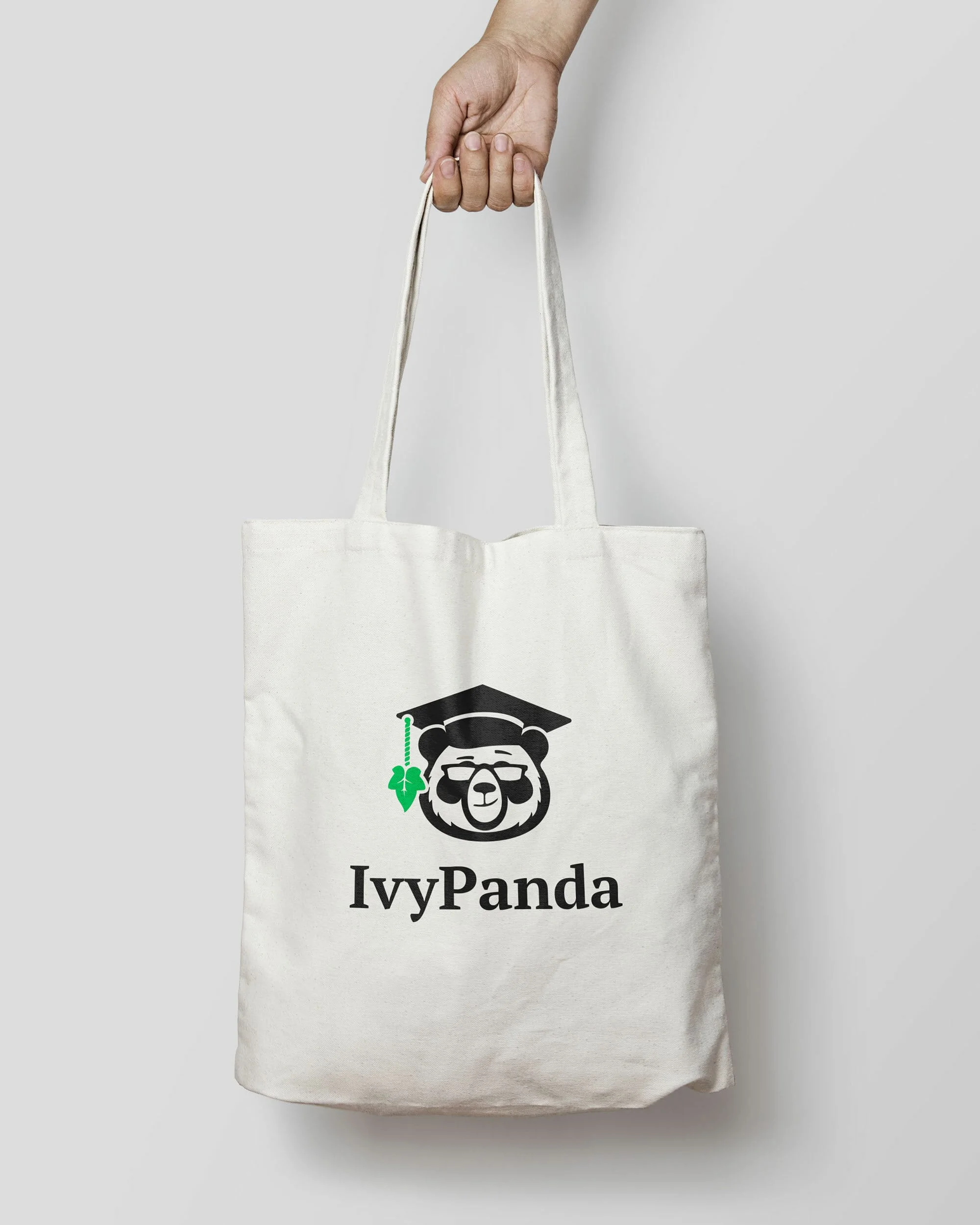IvyPanda Branded Shopping Bag White