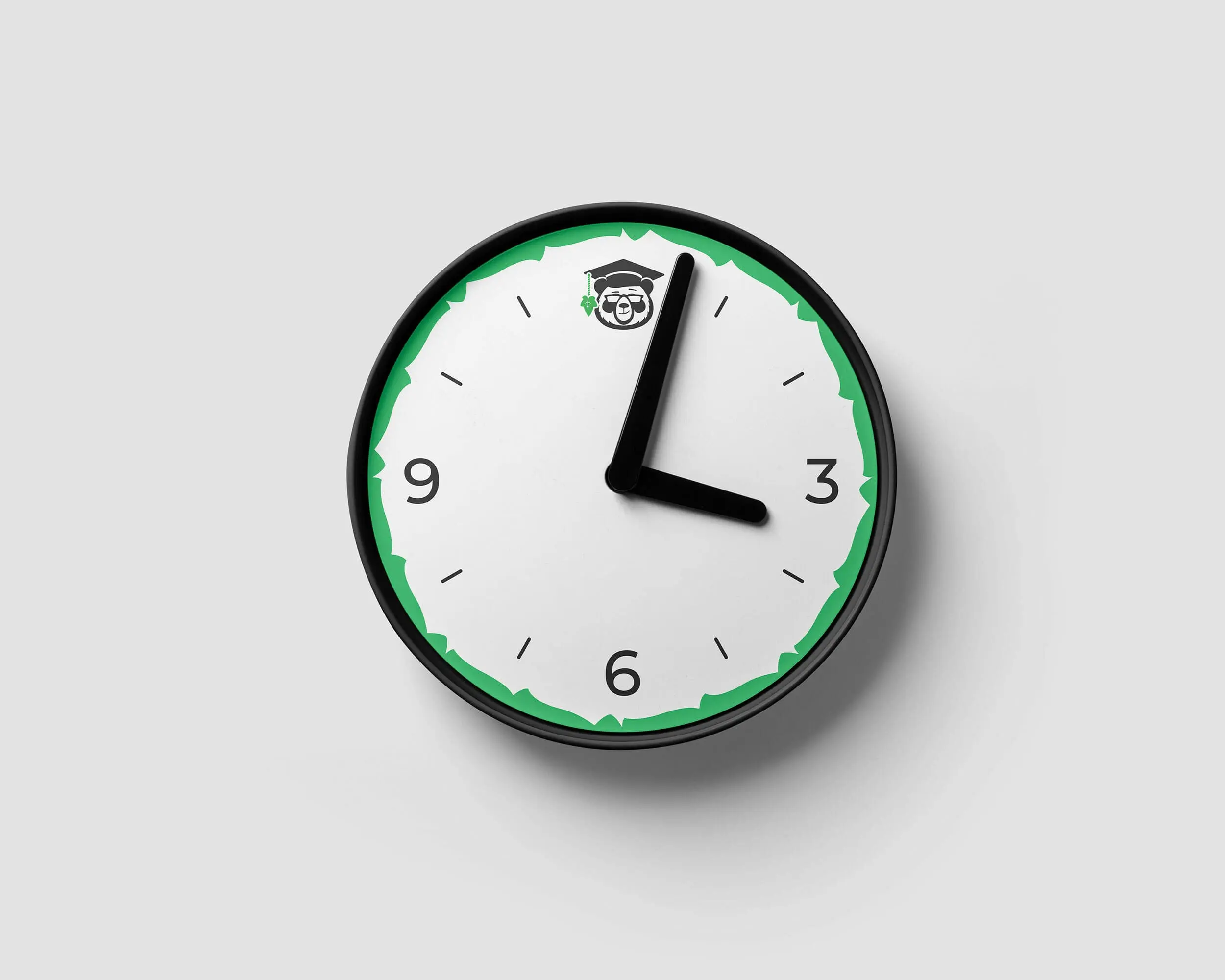 IvyPanda Branded Clock White