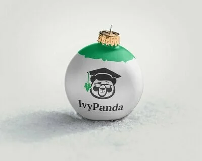 IvyPanda Branded Christmas Ornament Grey